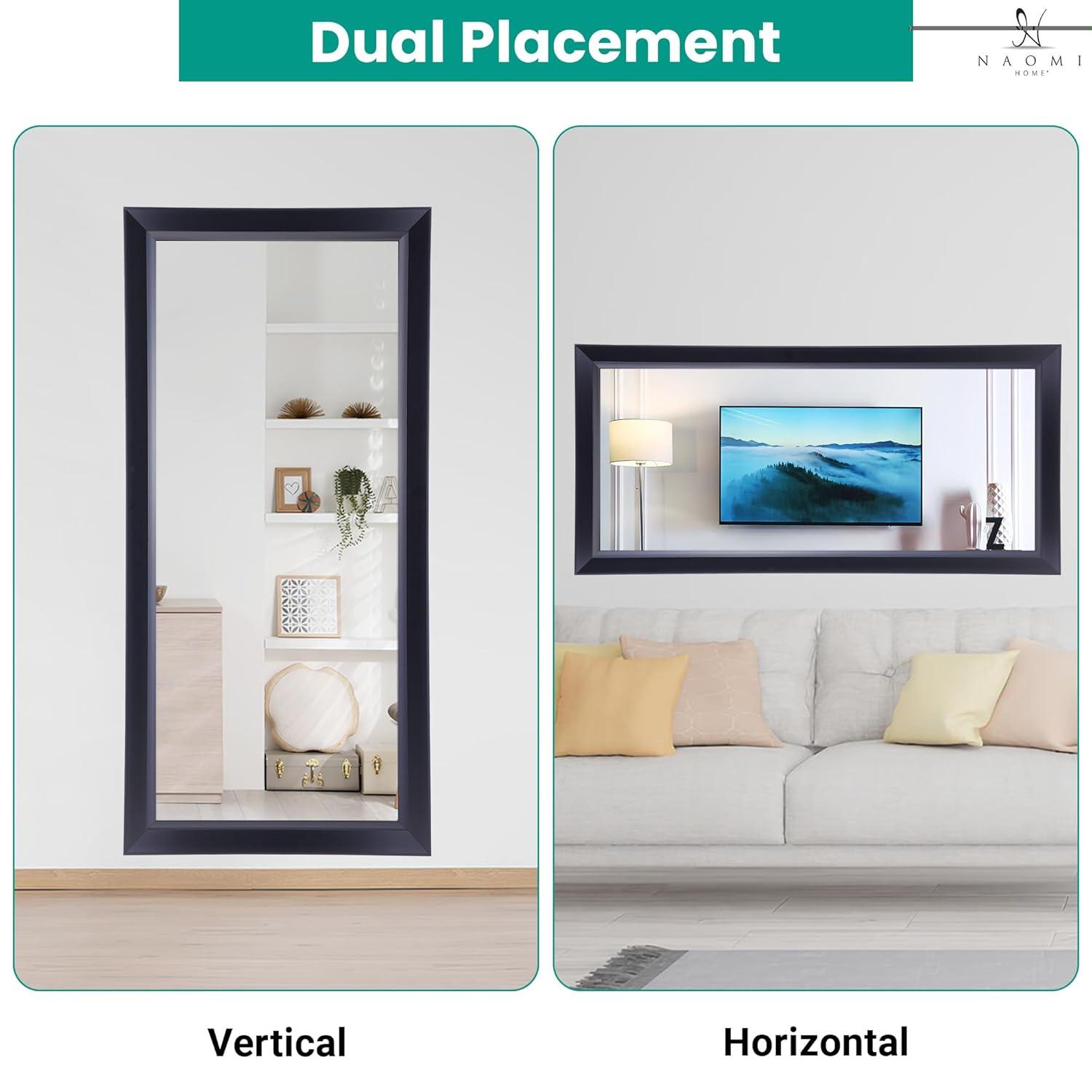 Red Barrel Studio® Chappell Beveled Full Length Huge Floor Mirror XL Mirror Large Standing Silver Floor Mirror
