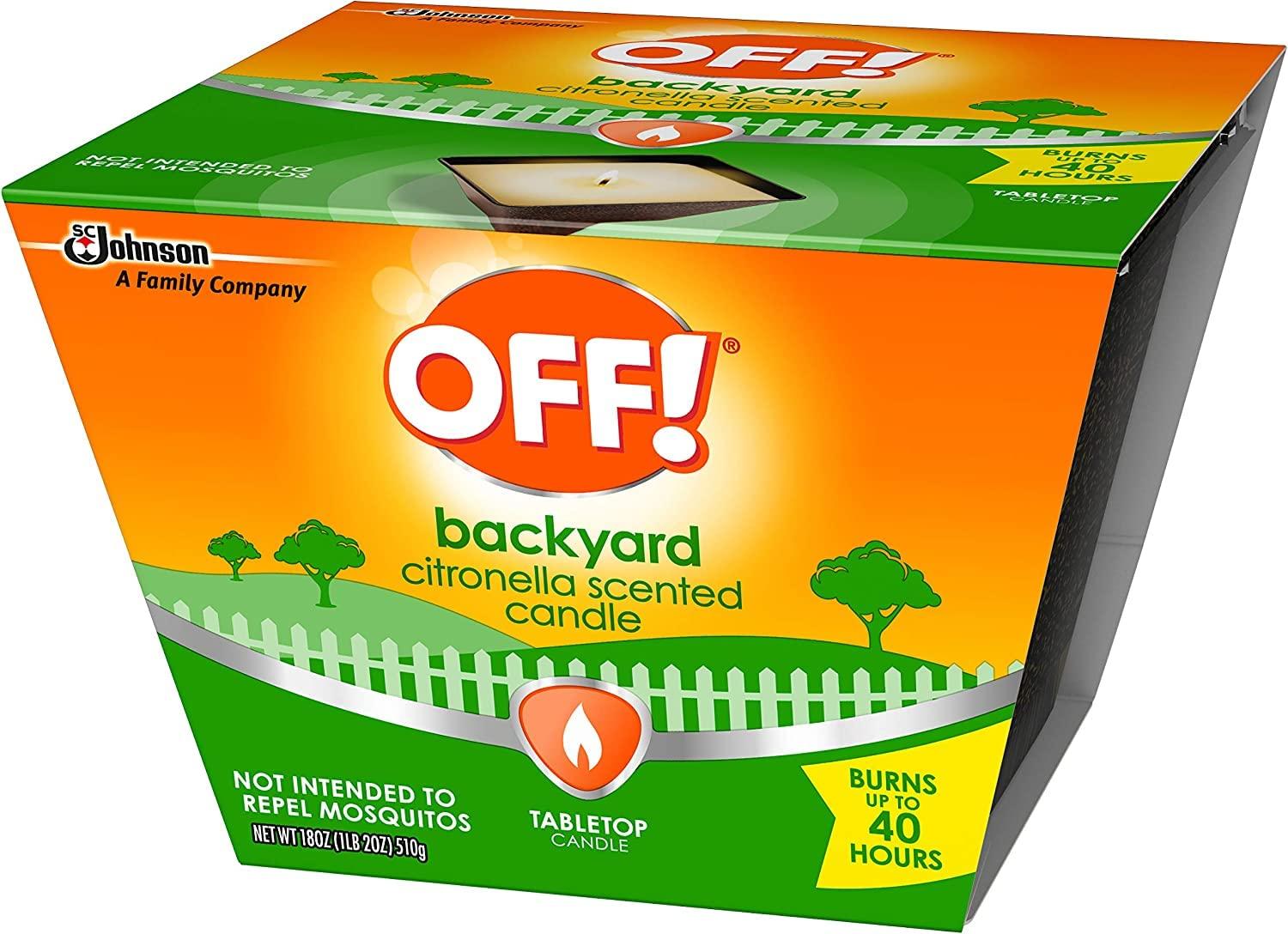 OFF! 18oz Citronella Candle Outdoor Bug Deterrent Mosquito Candle - 18oz