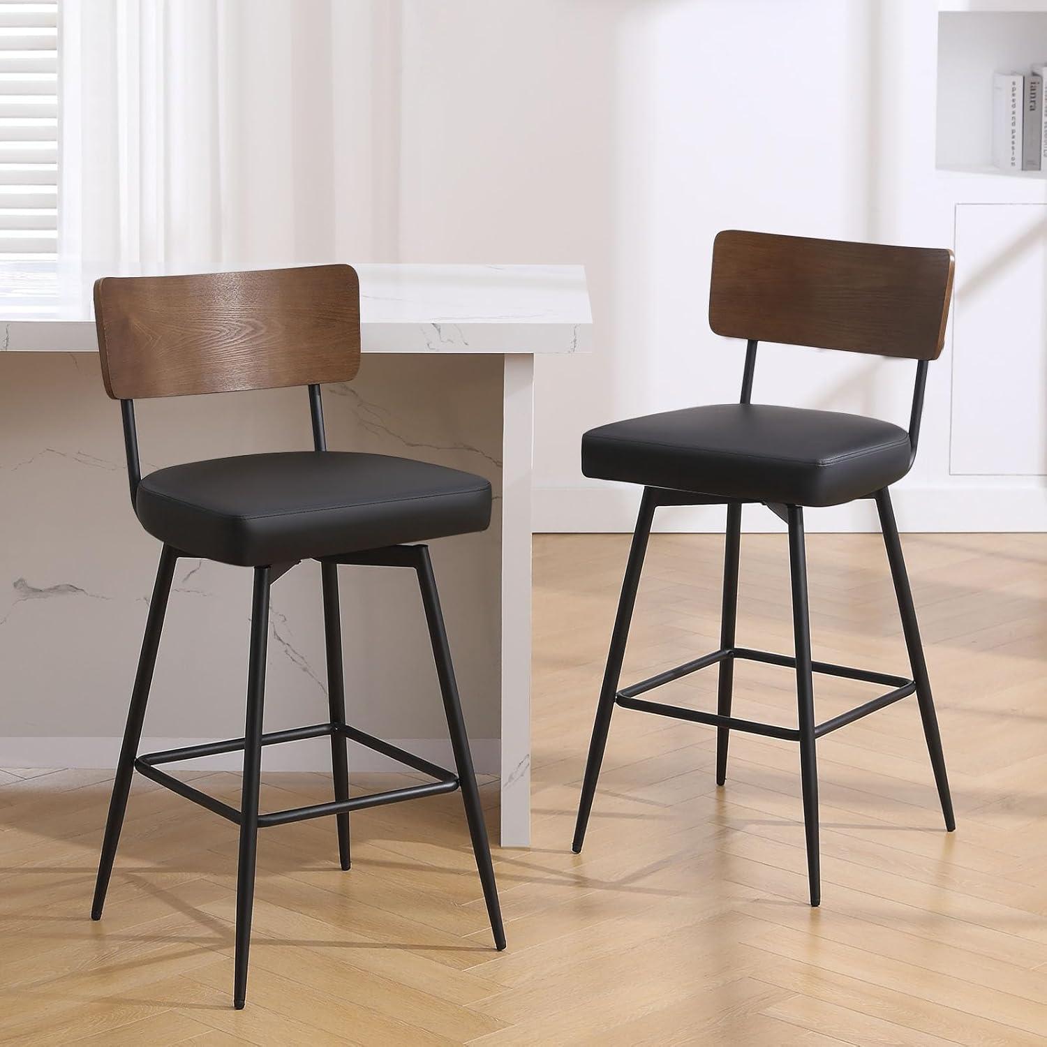 Swivel Upholstered Counter & Bar Stool