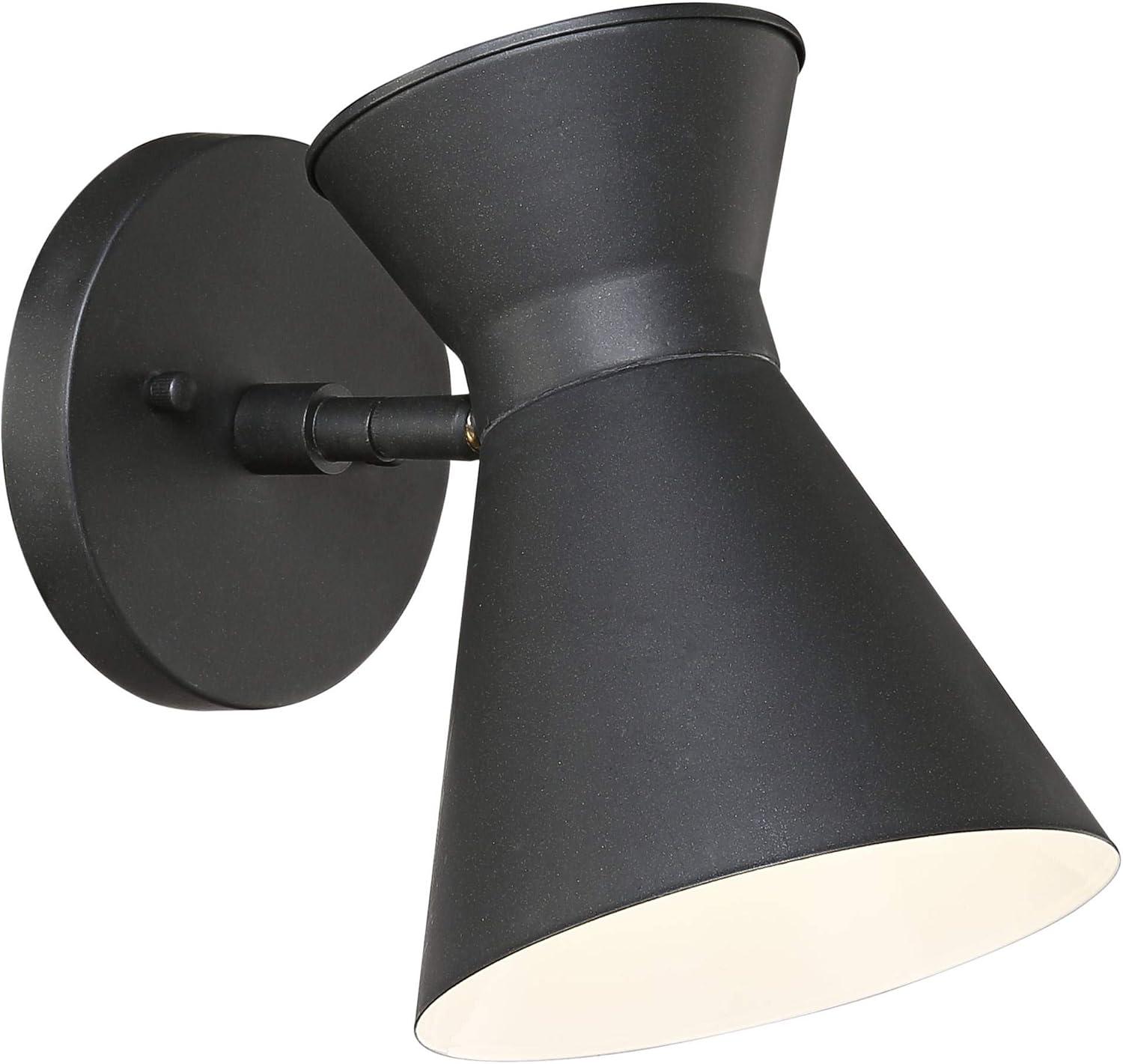 John Timberland Vance 8" High Modern Outdoor Wall Light Fixture Mount Porch House Exterior Outside LED Bulb Swivel Weatherproof Black Metal Deck