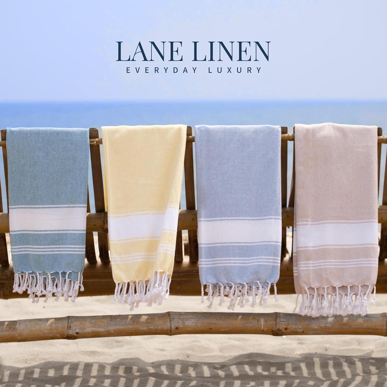 LANE LINEN Beach Towels 6 Pack, Bulk Beach Towels Oversized, Pool Towels for Adults, Pre-Washed, Sand Free Beach Towel, Fast Drying Beach Towel, 39"x71" - Classic Color
