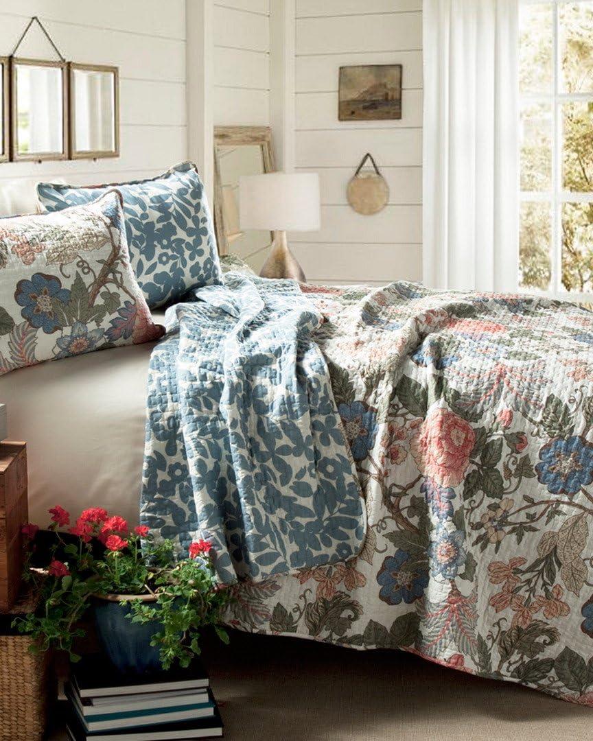 Lush Decor Granborough Cotton Reversible Traditional 3 Piece Quilt Set