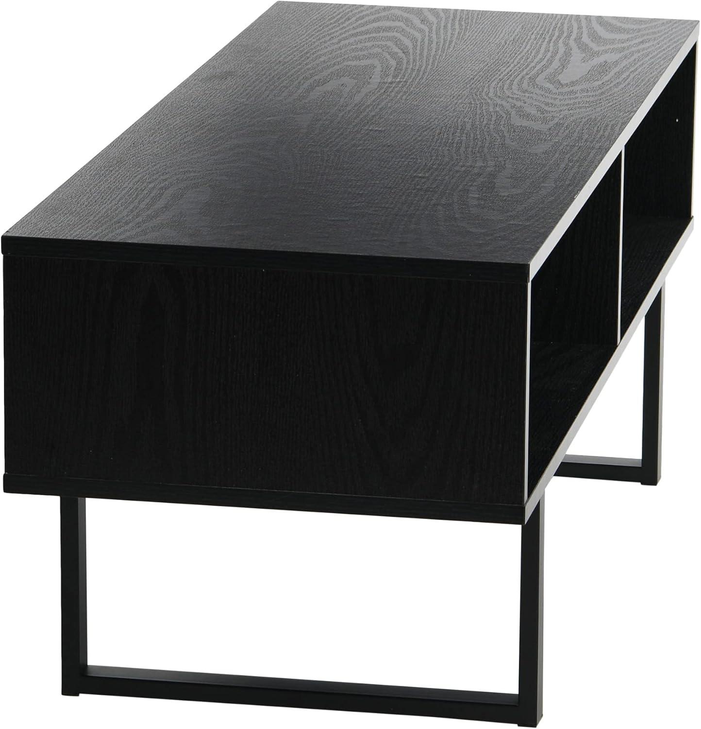 Household Essentials Jamestown TV Stand: Engineered Wood, Iron Frame, for 42" TVs Ashwood