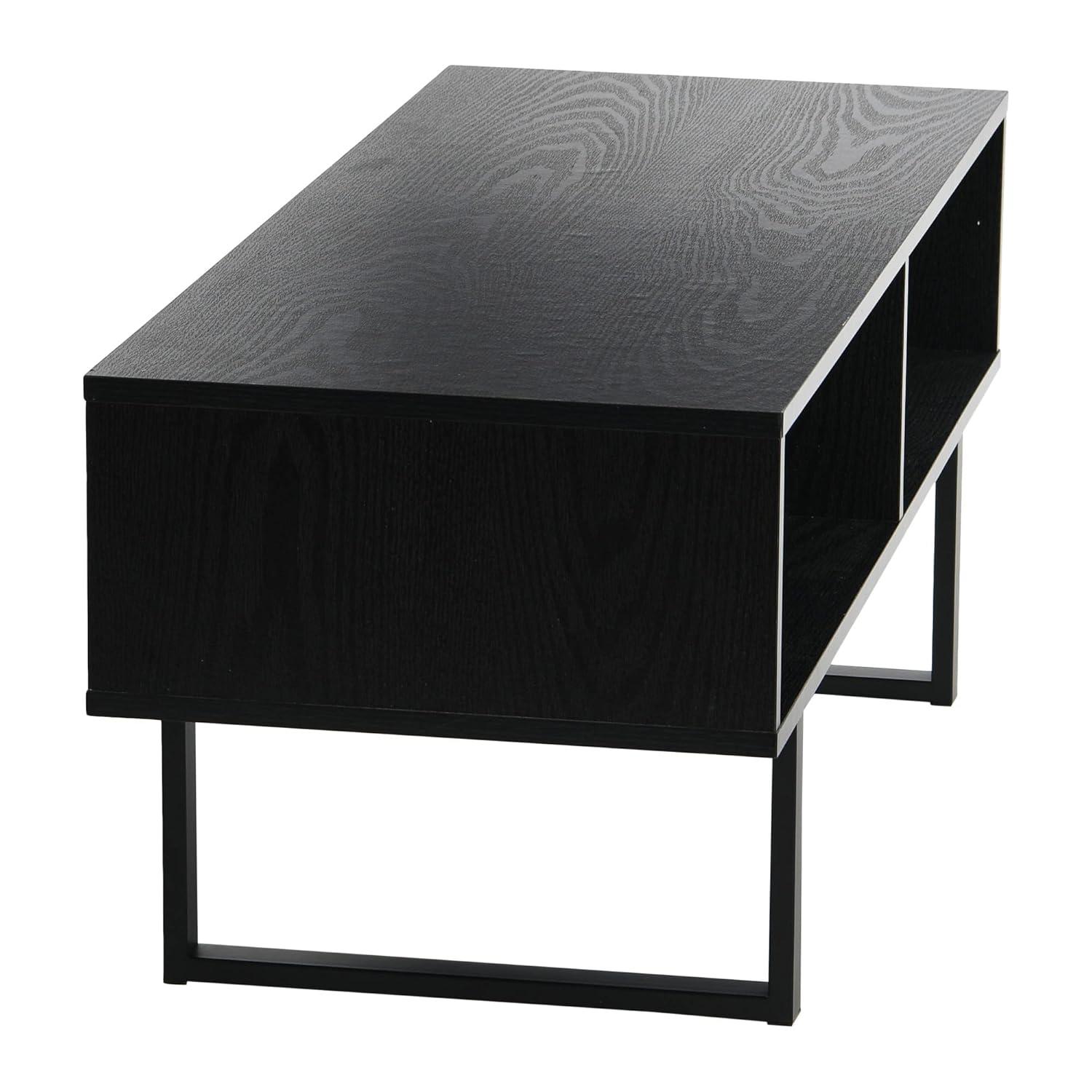 Household Essentials Jamestown TV Stand: Engineered Wood, Iron Frame, for 42" TVs Ashwood
