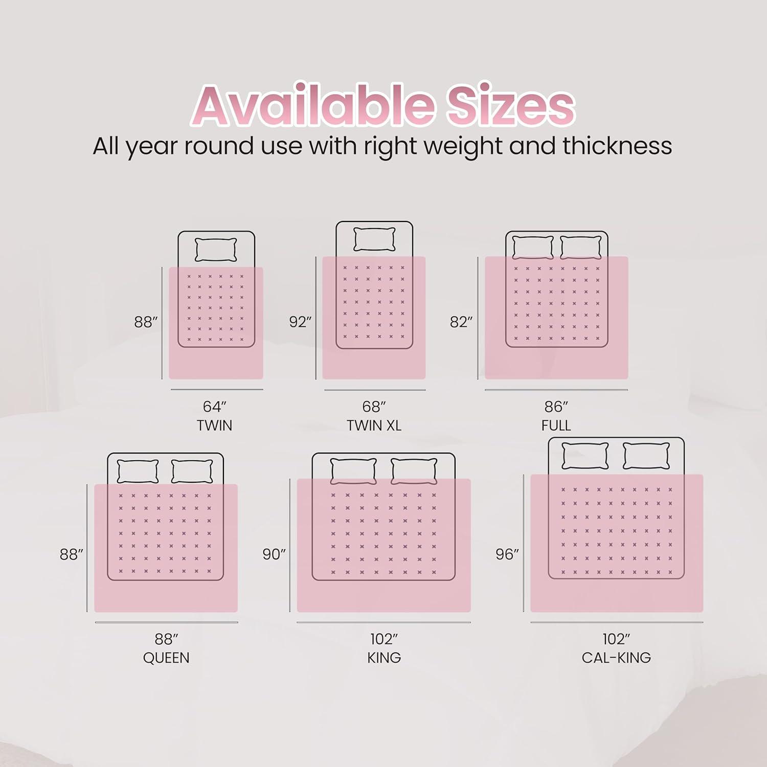 Utopia Bedding Comforter Duvet Insert, Quilted Comforter with Corner Tabs, Box Stitched Down Alternative Comforters Queen Size (Pink)