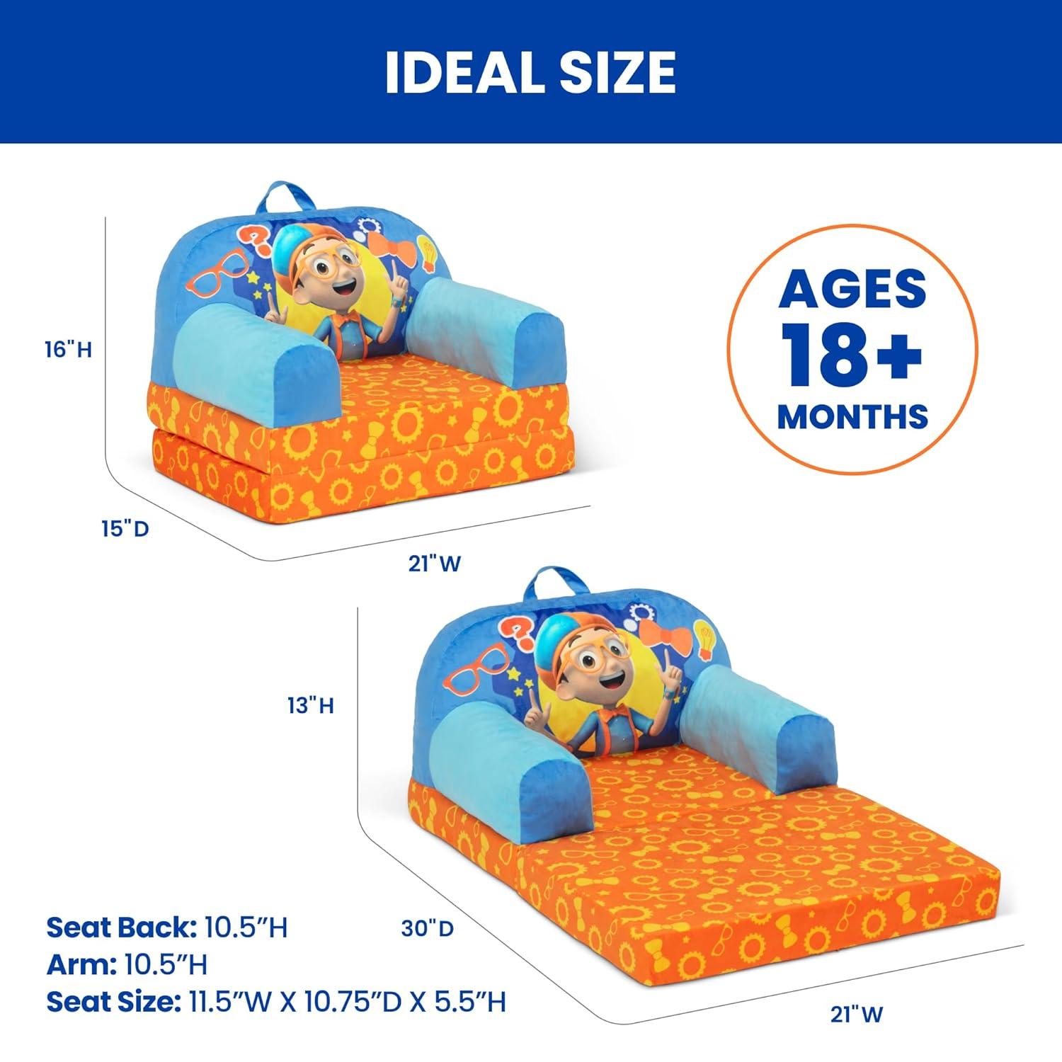 Delta Children Cozee Buddy Flip-Out Chair - Blippi