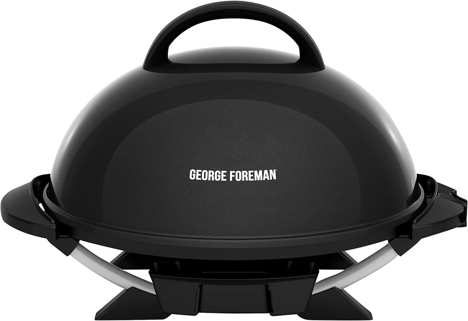 George Foreman Indoor/Outdoor Electric Grill, 15-Serving, Black