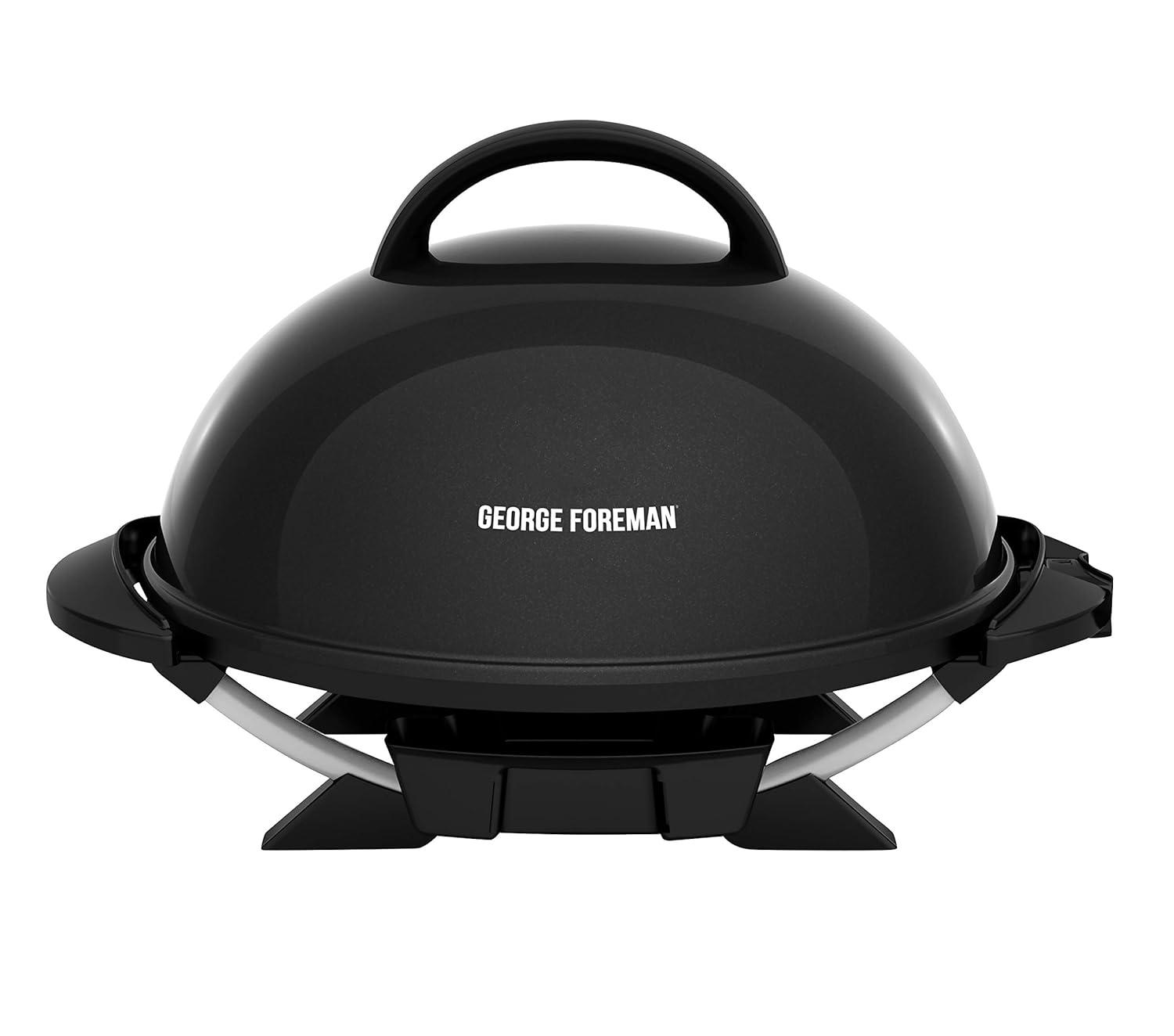 George Foreman George Foreman Indoor/Outdoor Electric Patio Grill, Apartment Approved, 15-Serving, Removable Stand, Black