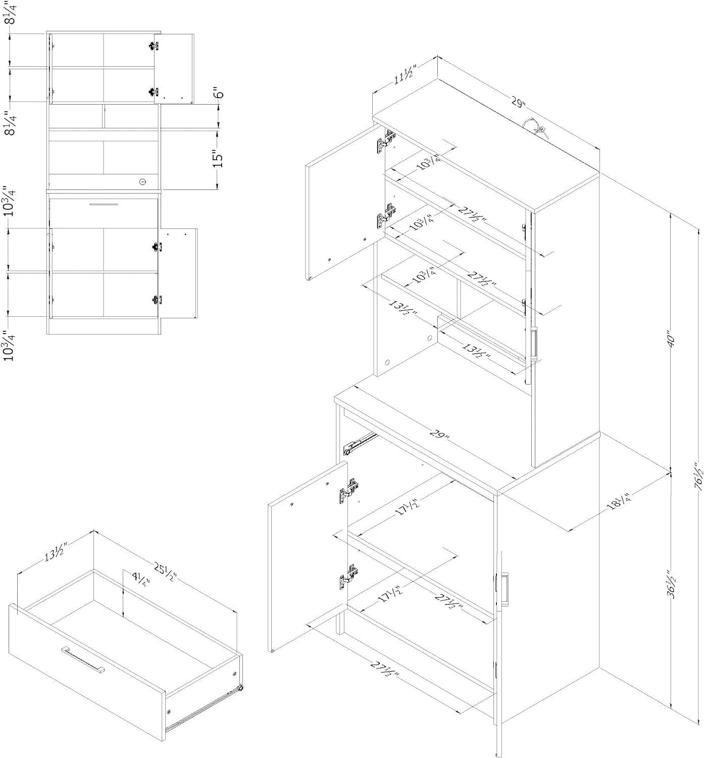 Myro 76.5'' Kitchen Pantry