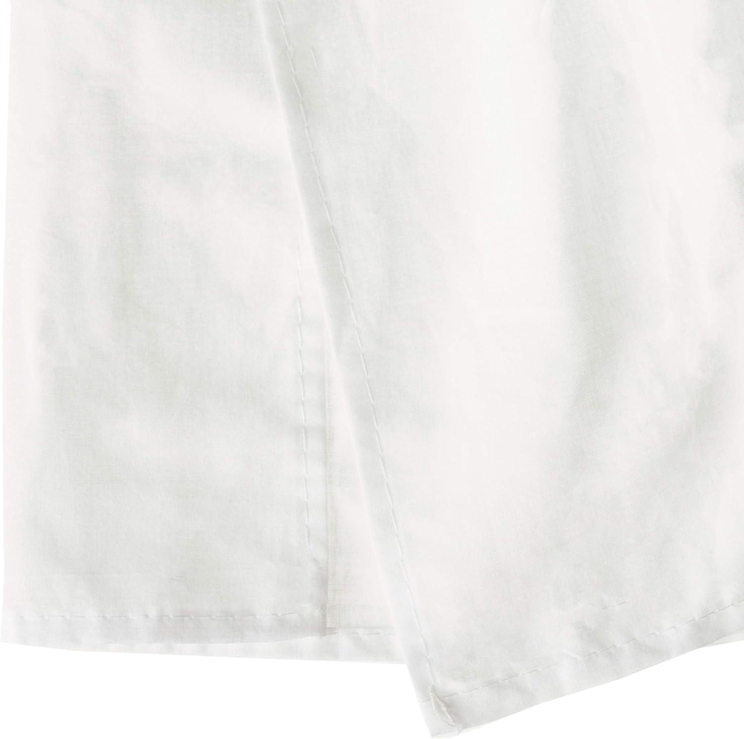 Greenland Home Fashion Cotton Voile Bed Skirt 18", White Queen