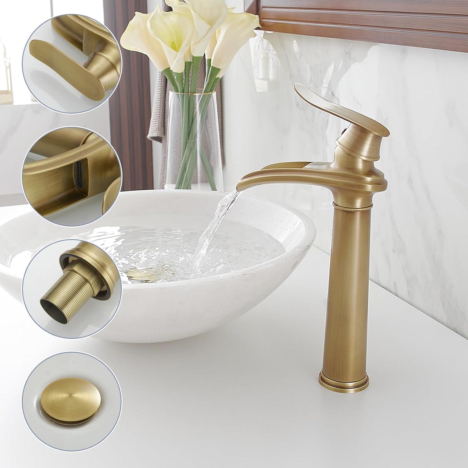 Vessel Sink Faucet Single-handle Bathroom Faucet with Drain Assembly