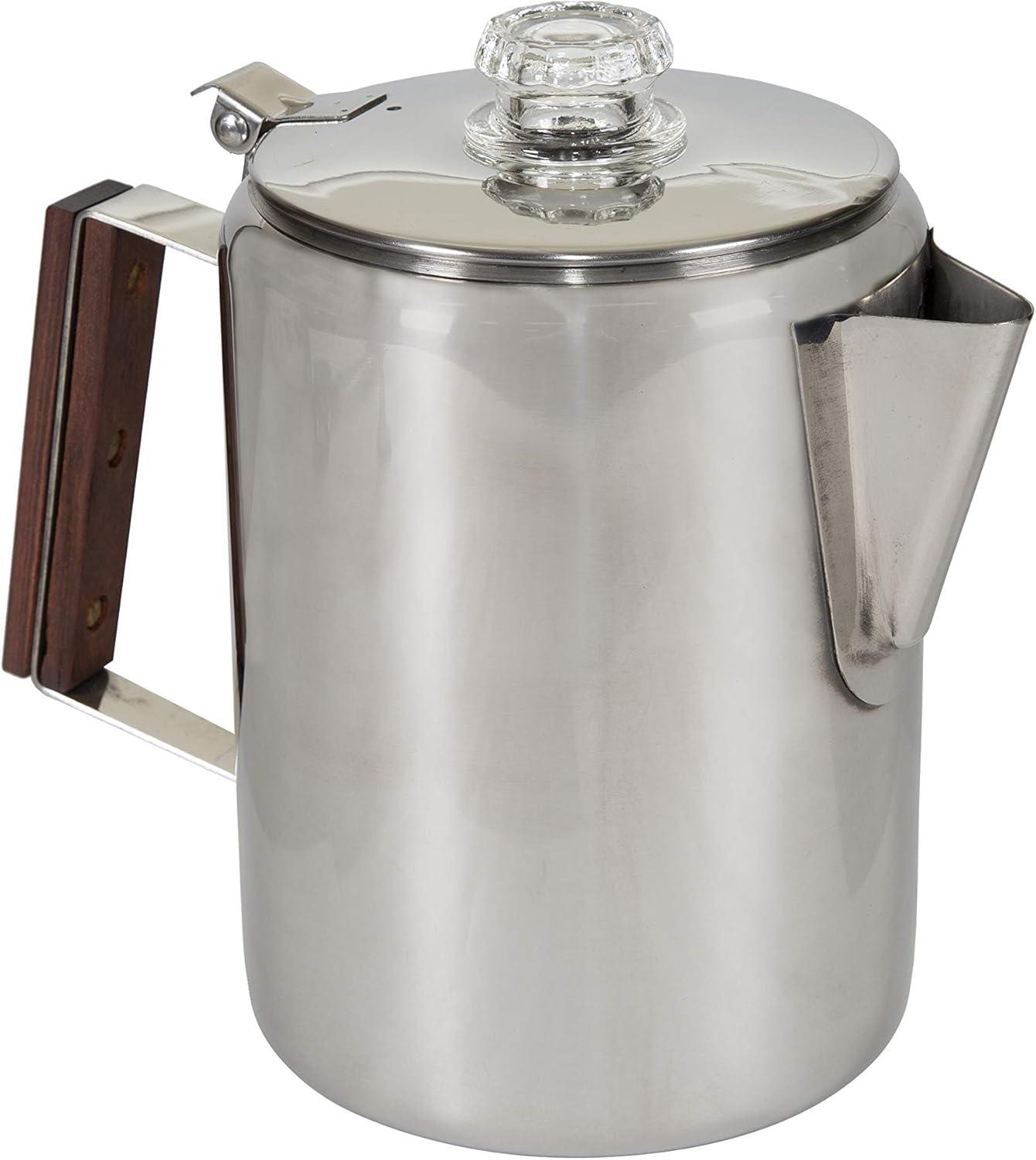 Stansport 276-9 Stansport Stainless Steel Percolator Coffee Pot 9 Cups