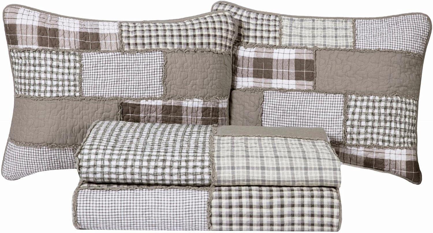 Chezmoi Collection Cotton Patchwork Quilt Set