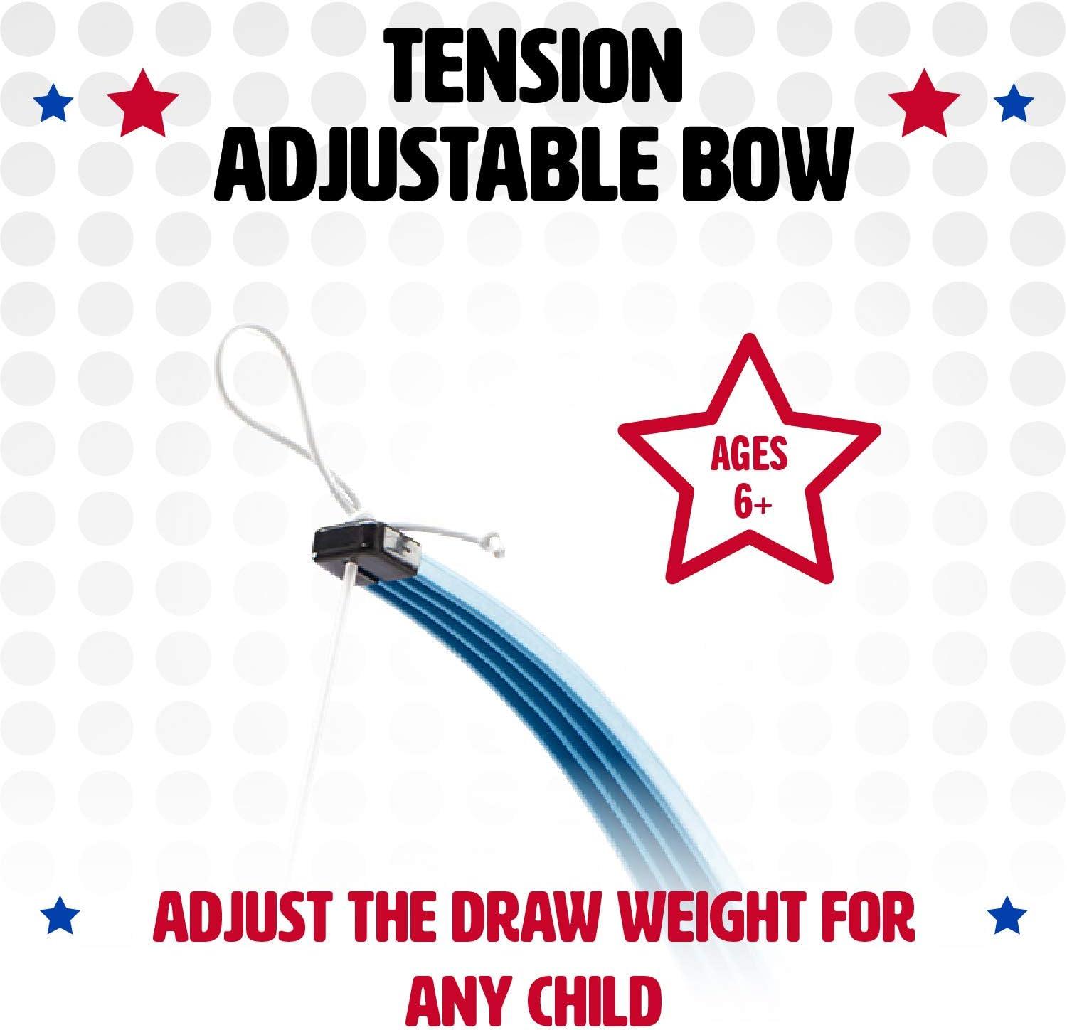 NSG Deluxe Bow & Arrow Archery Set for Kids - Toy Archery Bow with Large Freestanding Target, Suction Cup Arrows, and Quiver - Toys for Children Above 6 Years of Age