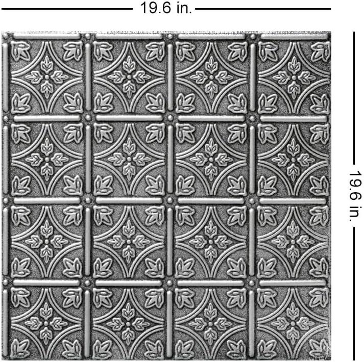 Emma's Flowers 1.64 ft. x 1.64 ft. Glue-Up Polystyrene Ceiling Tile