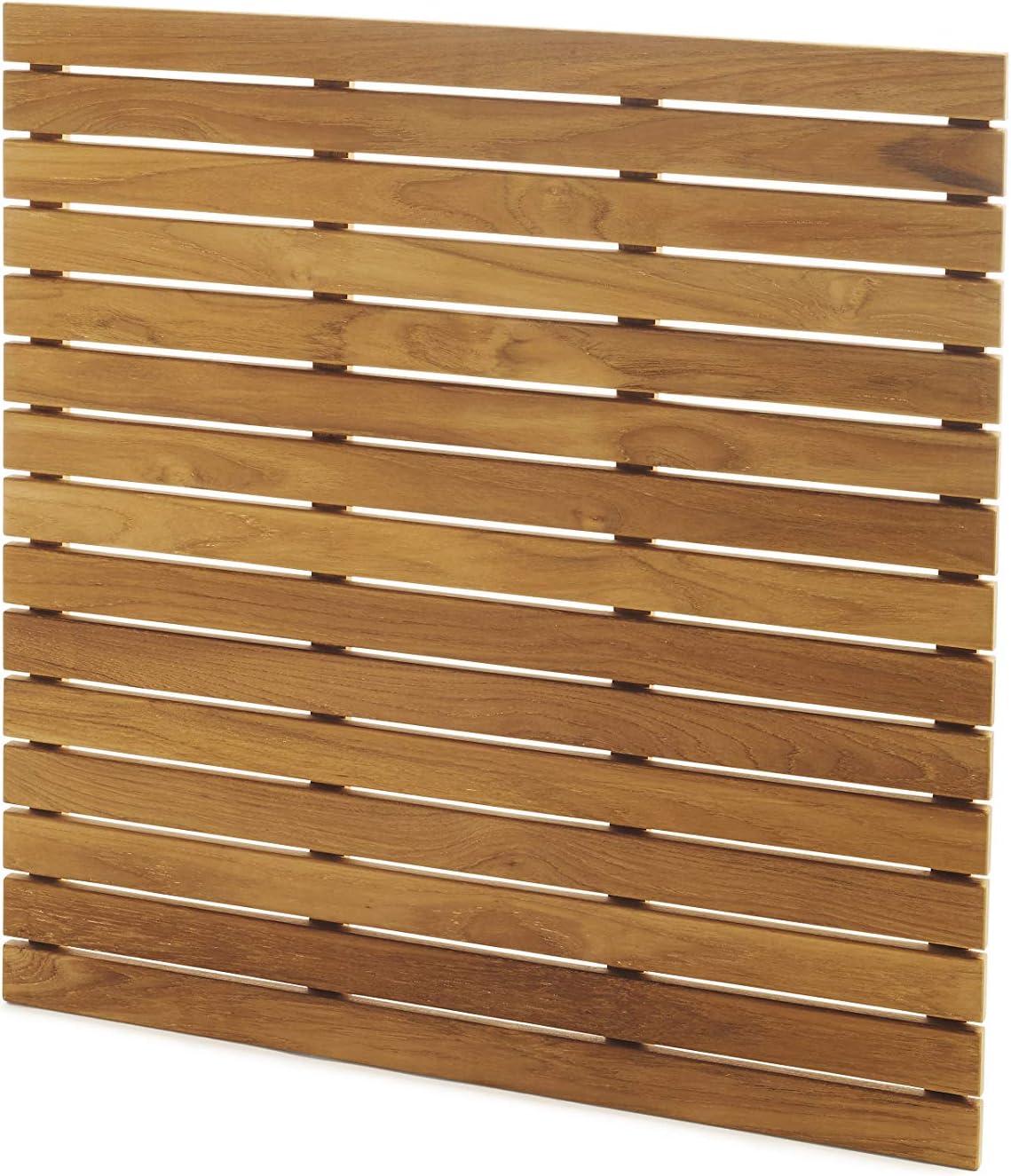 Natural Teak 30" x 30" Shower Mat Tile