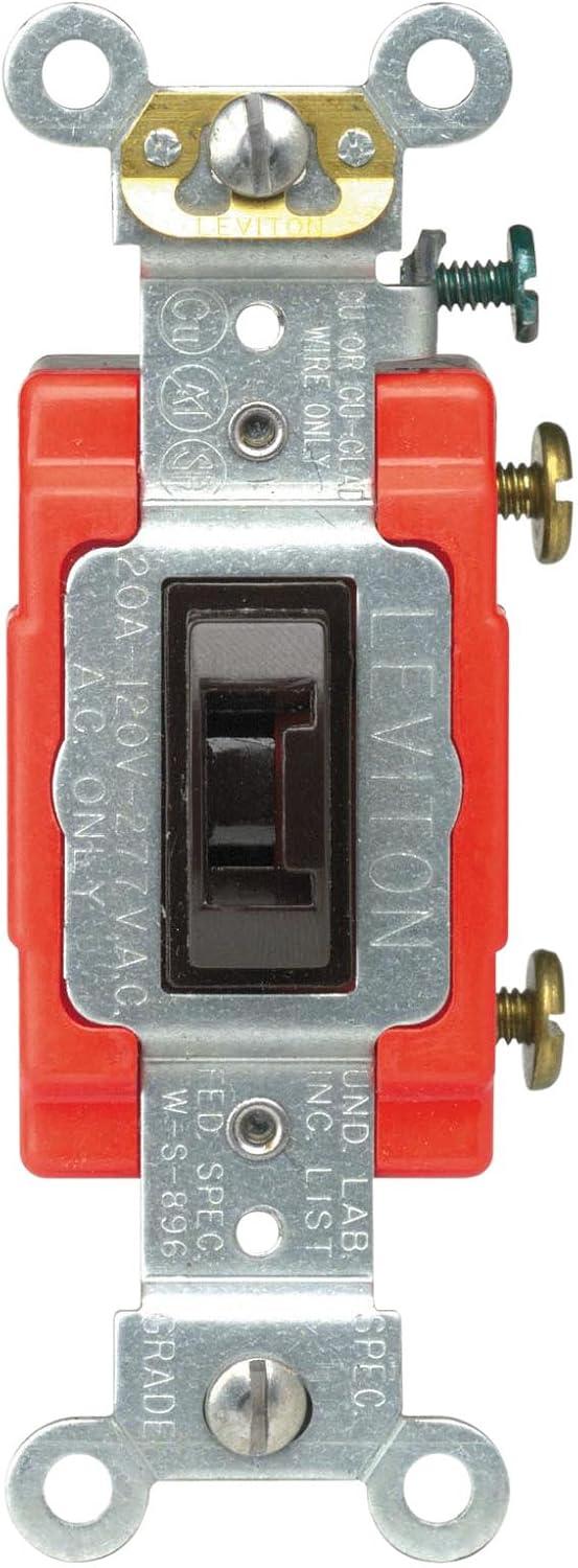 Brown Thermoplastic Single-Pole Toggle Locking Switch