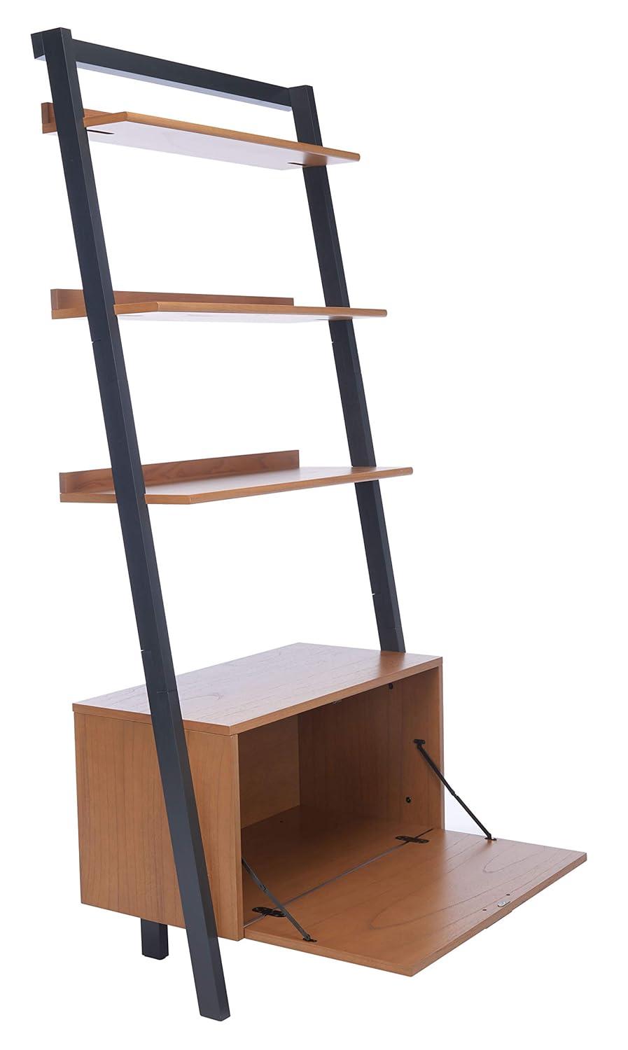 Vlad 3 Shelf 1 Door Etagere - ETG9405 - Natural/Charcoal - Safavieh