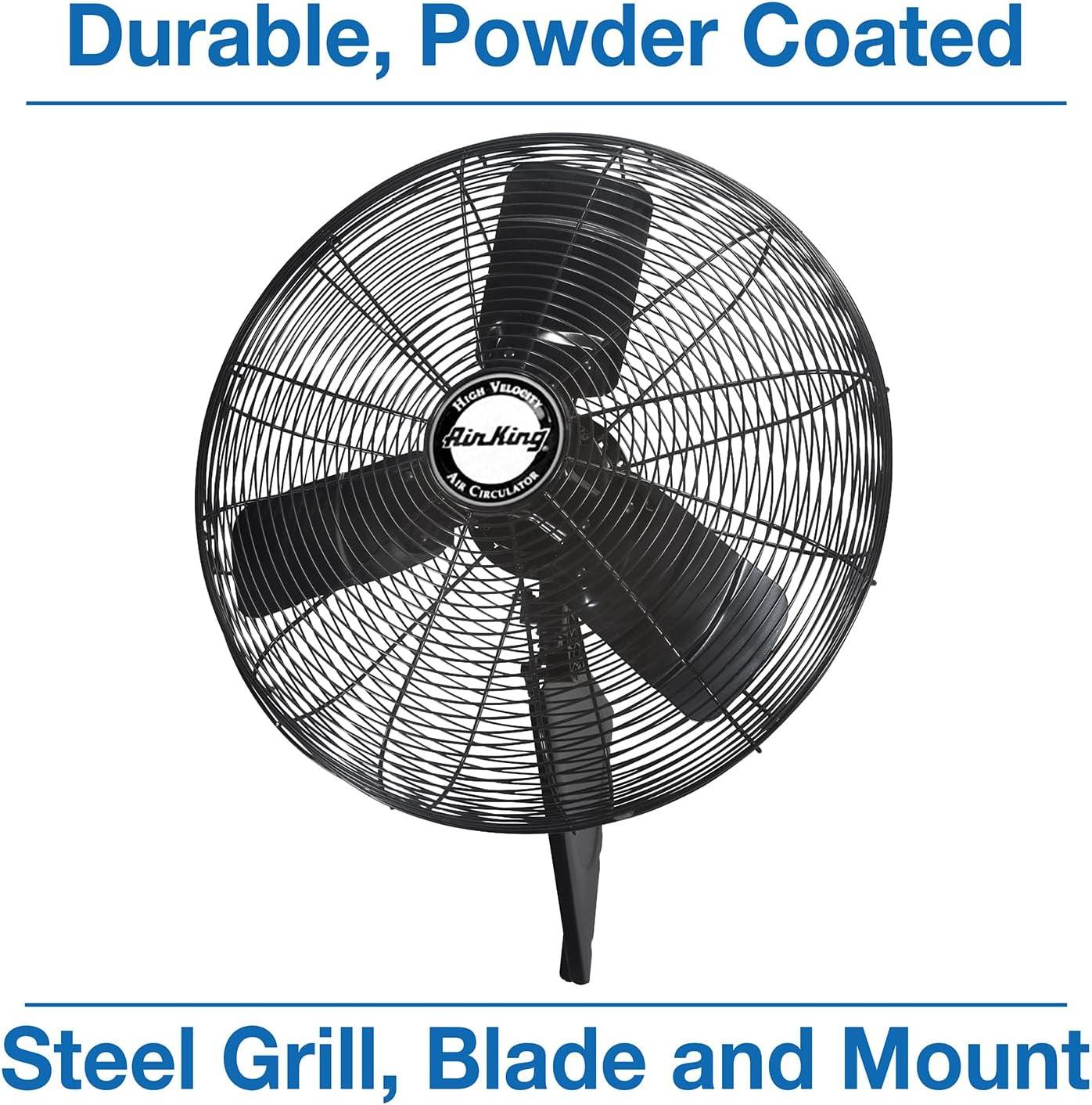 Air King 99539 24" Quiet Oscillating Wall Mount Fan