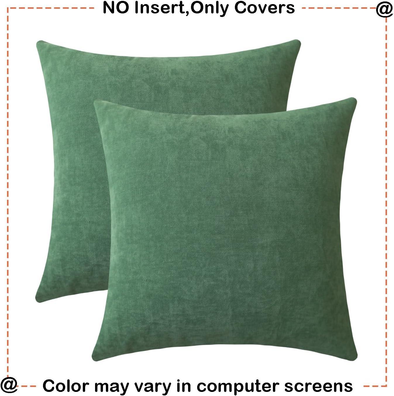 Mainstays 18" x 18" Green Solid Chenille Decorative Pillows (2 Count)