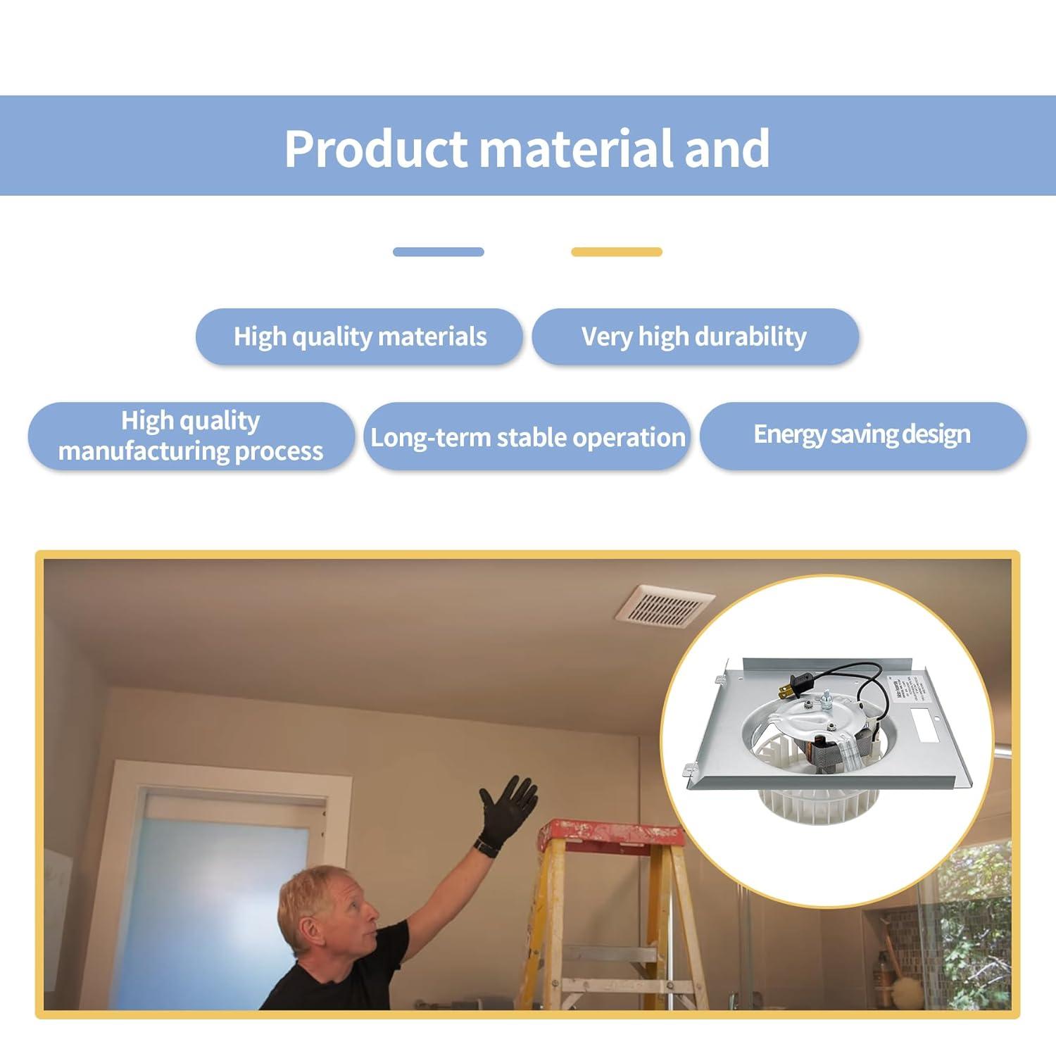 S0504B000 Bathroom Fan Motor Assembly Compatible with Bro-an Nutone 769RL for B Unit, Repalce Models 757, 769RFT-R01, 769RL, 769RL-R01 and VF707RCN. 765RL