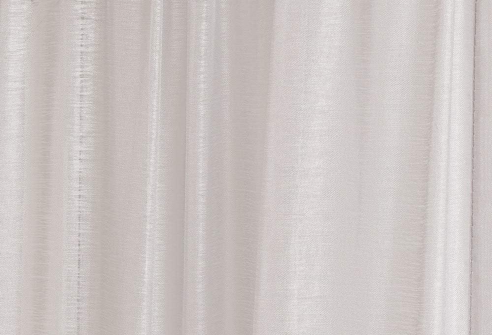 HLC.ME Semi Sheer Voile Light Filtering Transparent Window Curtain Grommet Panels - Set of 2 - Silver, 54 W x 84 L