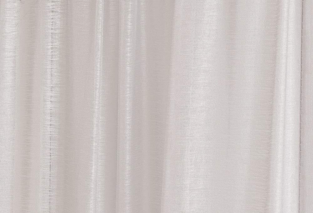 HLC.ME Semi Sheer Voile Light Filtering Transparent Window Curtain Grommet Panels - Set of 2 - Silver, 54 W x 84 L