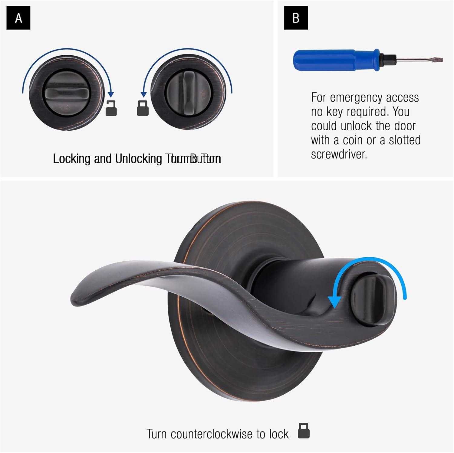 Brinks Raleigh Transitional Privacy Wave Lever