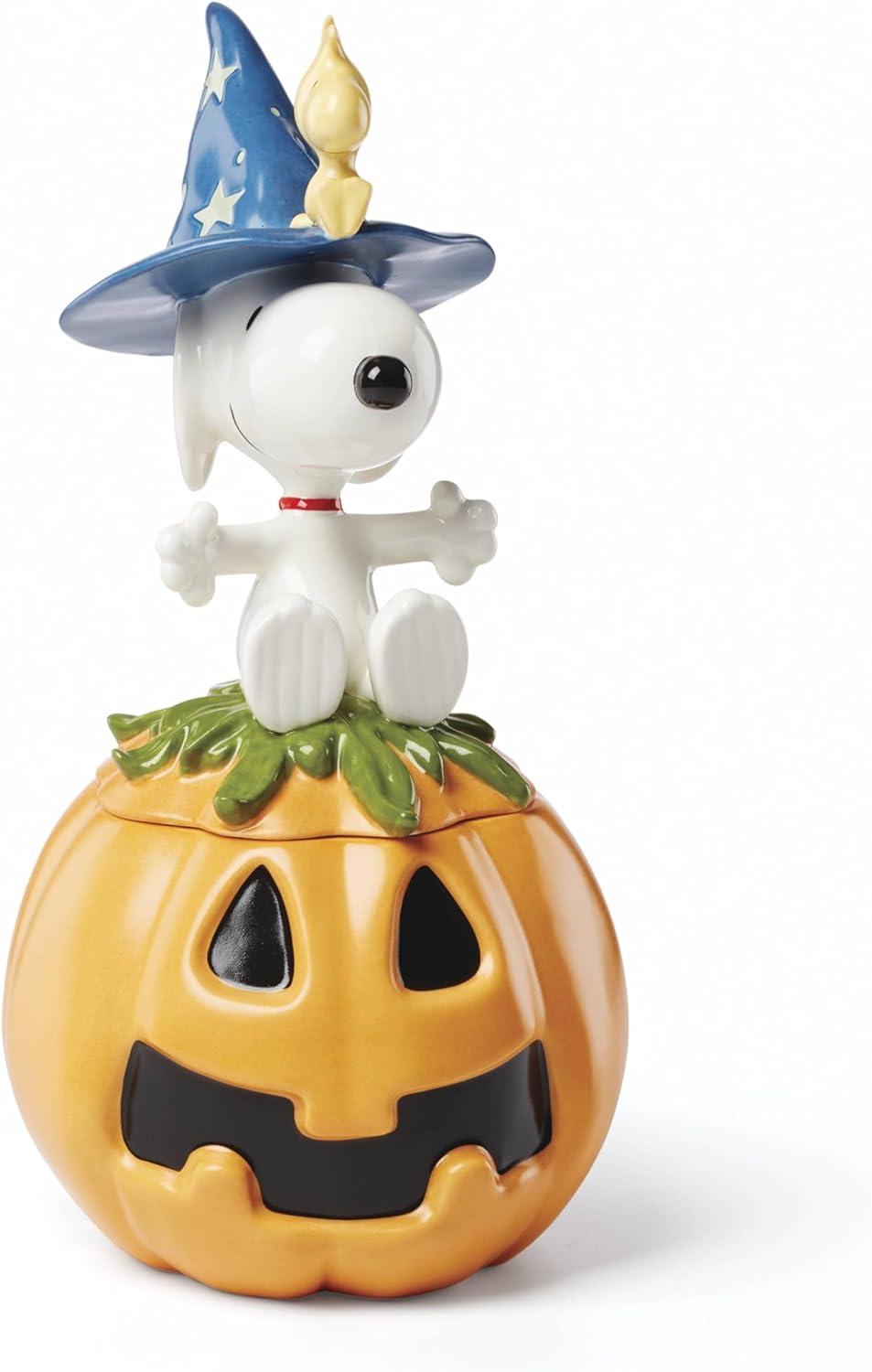 Peanuts Halloween Pumpkin Porcelain Candy Dish with Lid