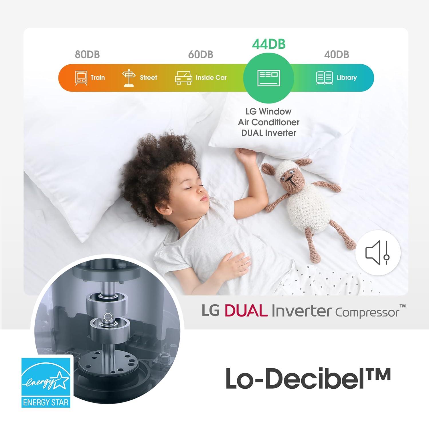 LG 10,000 Btu Dual Inverter, Smart Wi-fi Window Air Conditioner, Energy Star