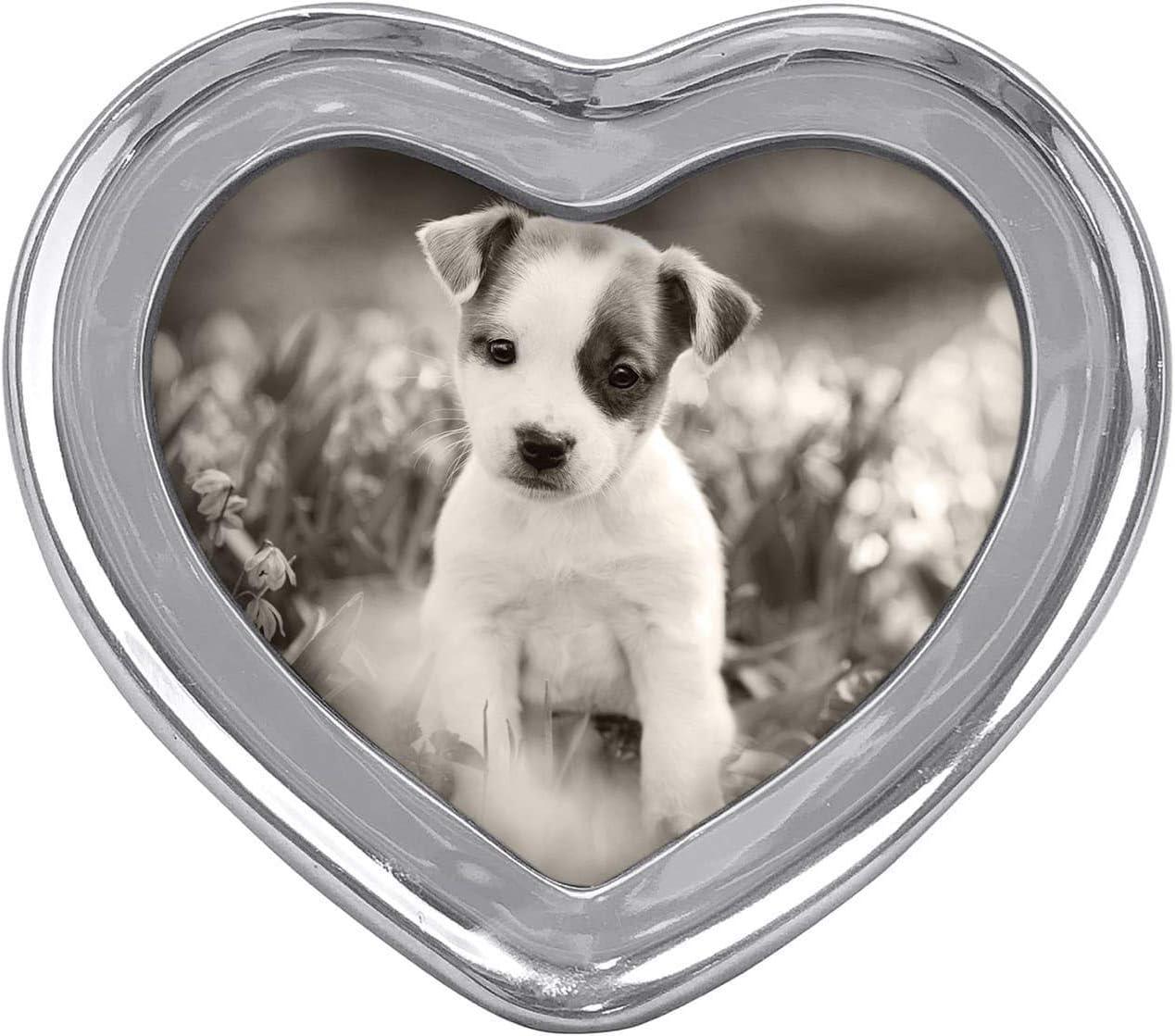 Heart-Shaped Silver Aluminum Picture Frame