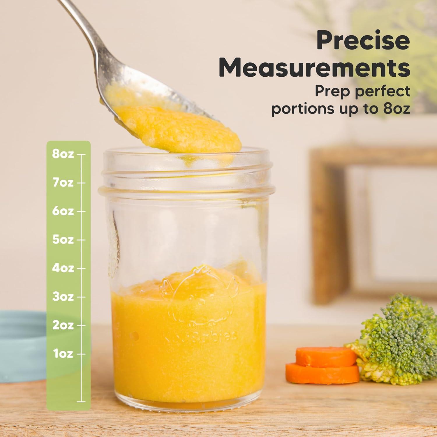 4pk Prep Baby Food Storage Containers, 8 oz Leak-Proof, BPA Free Glass Baby Food Jars for Feeding (Musk Dusk)