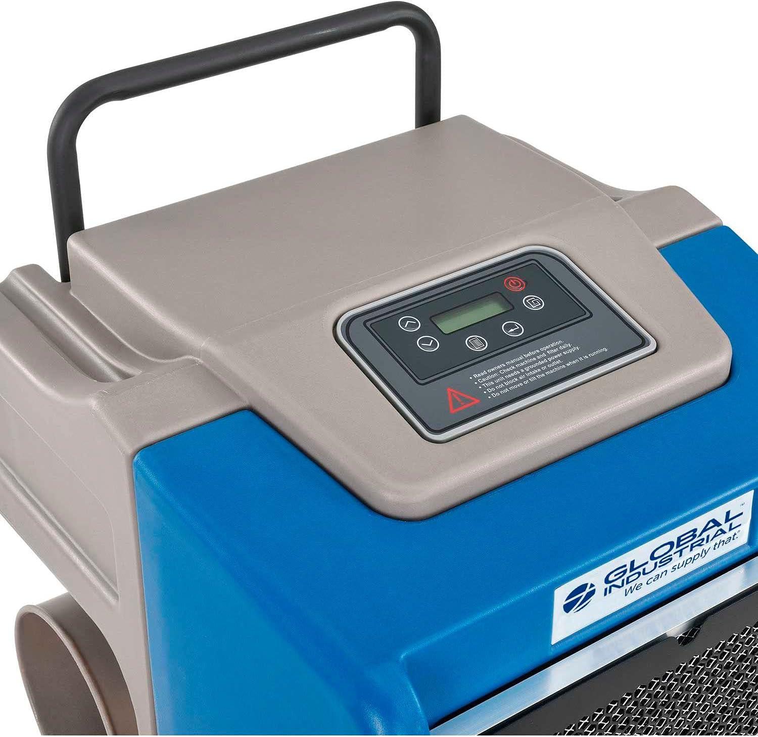 Commercial Blue and Gray Industrial Dehumidifier with Pump