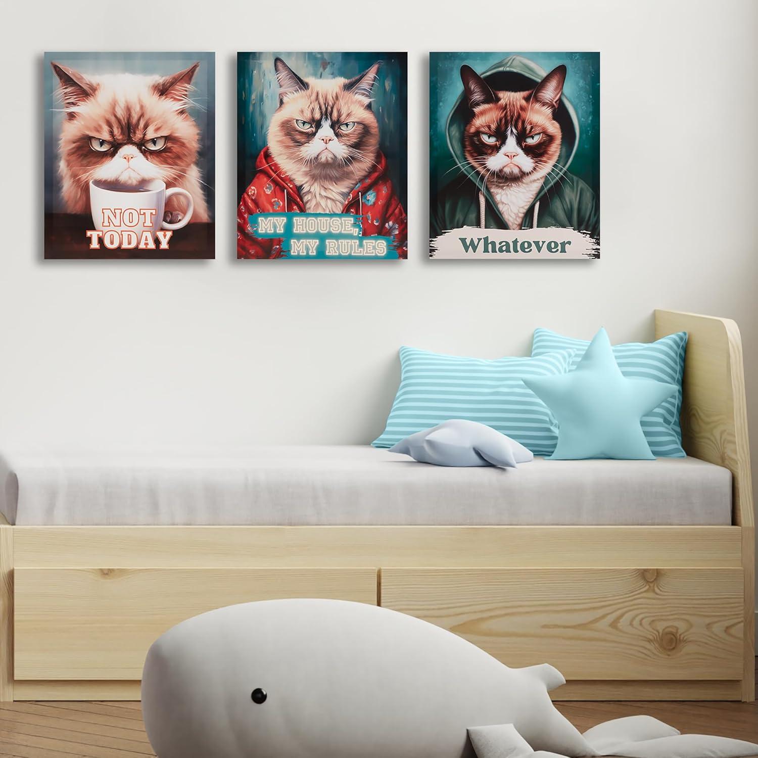510 Design Grumpy Cats " Grumpy Cats My House, My Rules " by Tessa Kane