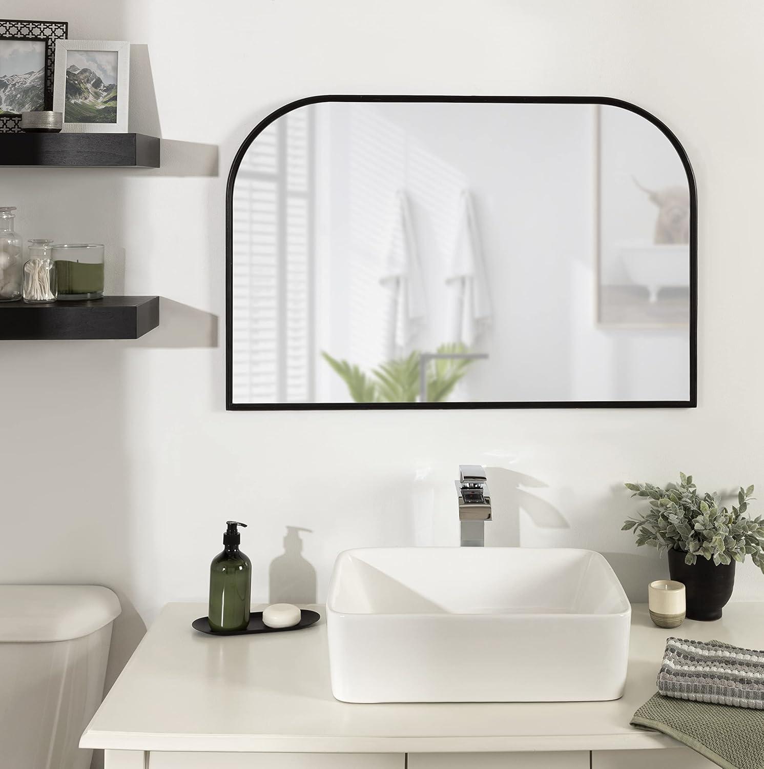 Caskill Framed Arch Wall Mirror - Kate & Laurel All Things Decor