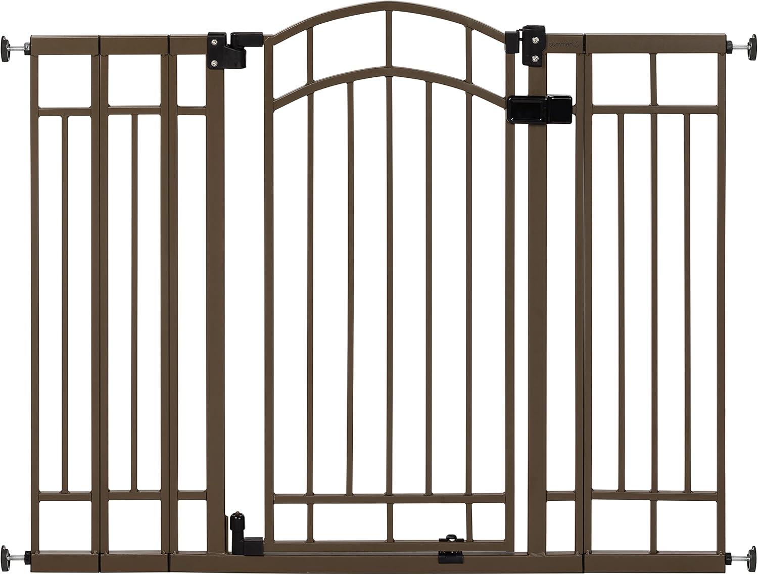 Bronze Extra Tall Metal Walk-Thru Baby and Pet Gate