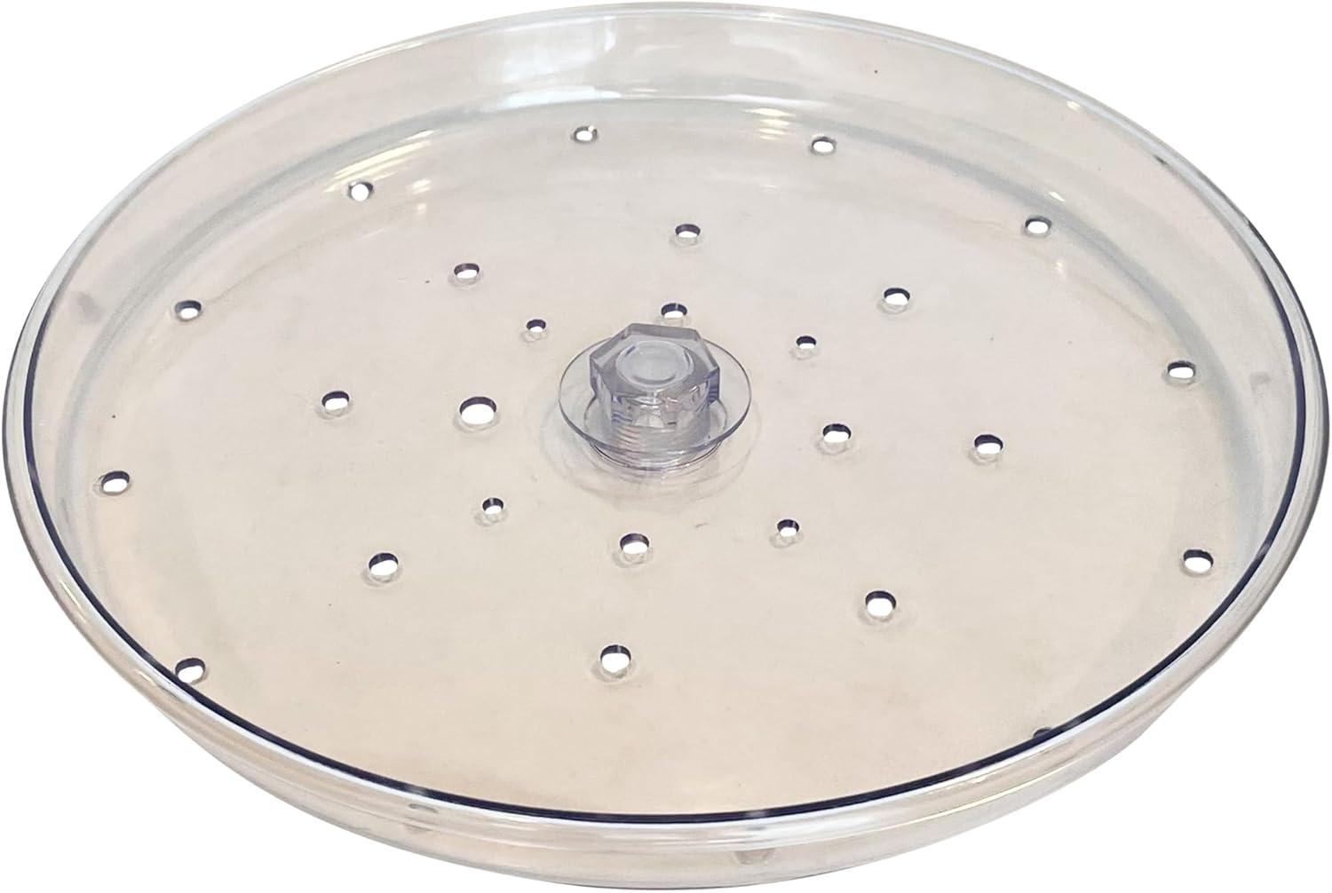 Clear Acrylic Surface Mount Bird Seed Tray with Drainage Holes