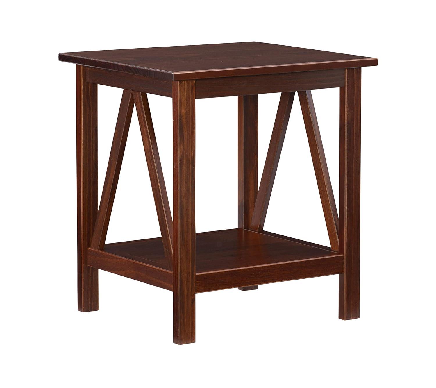 20" Titian Transitional End Table Brown - Linon