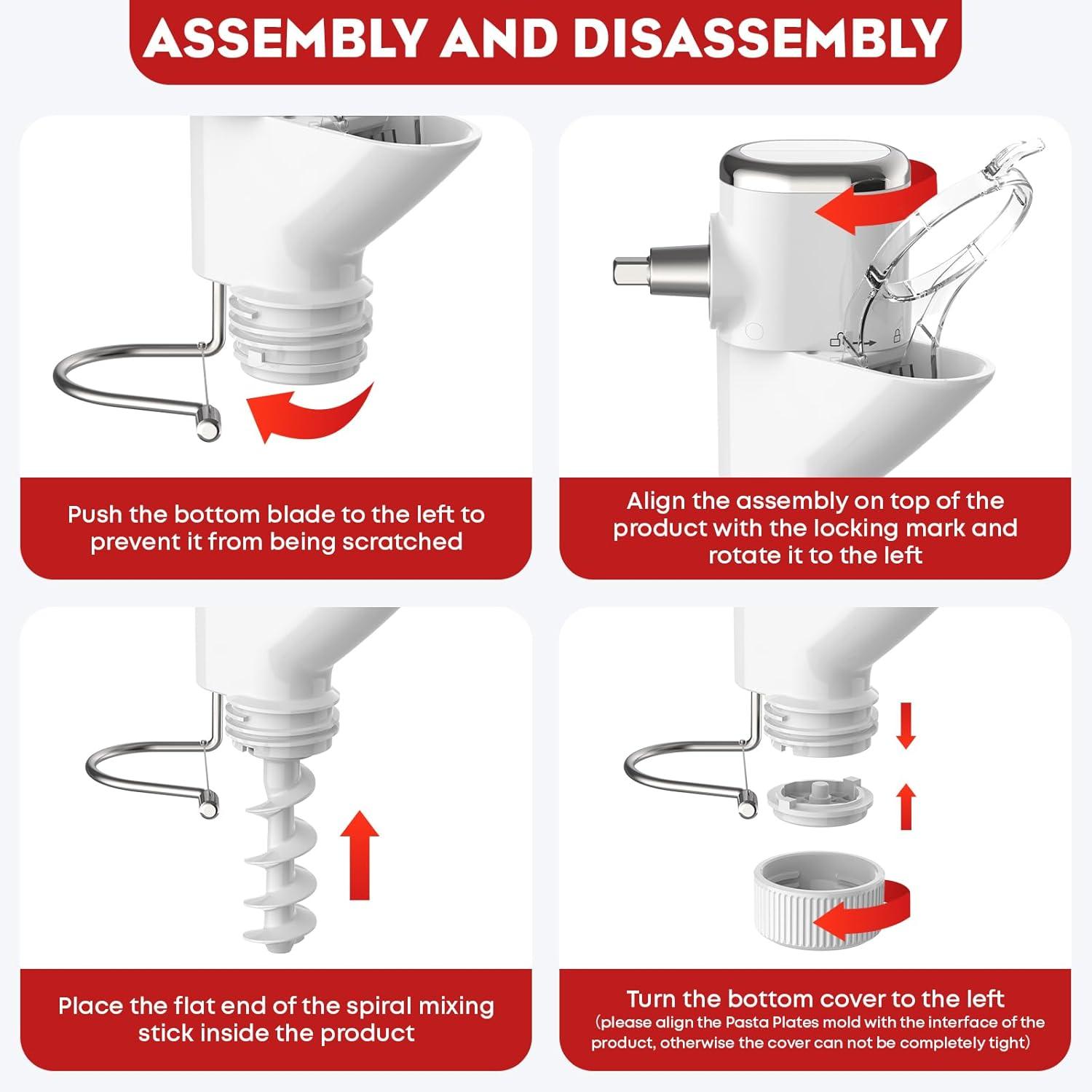 White Gourmet Pasta Press Attachment for Stand Mixer