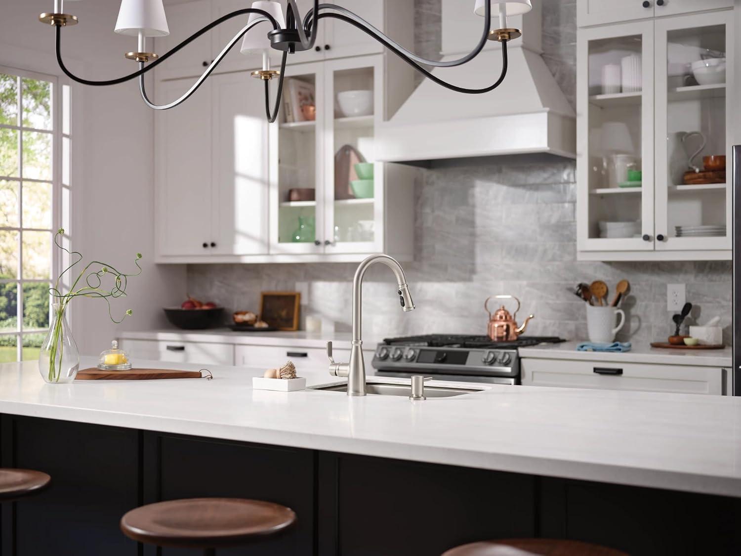 Moen Nolia 1-Handle Pull-Down High Arc Kitchen Faucet, Spot Resistant Stainless