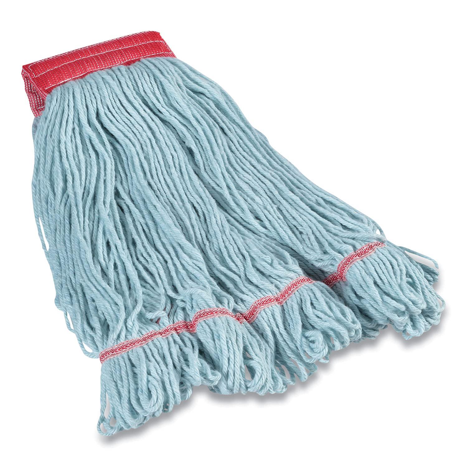 COASTWIDE Looped-End Wet Mop Head Large Recycled PET 5" Headband Blue CW57754