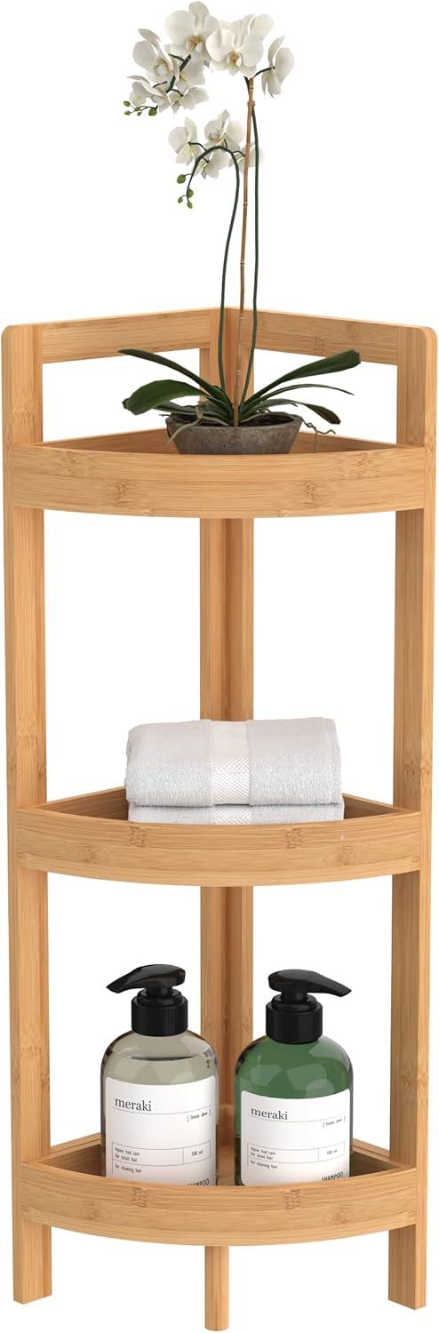 ClosetMaid 3-Tier Bamboo Corner Shelf - ClosetMaid