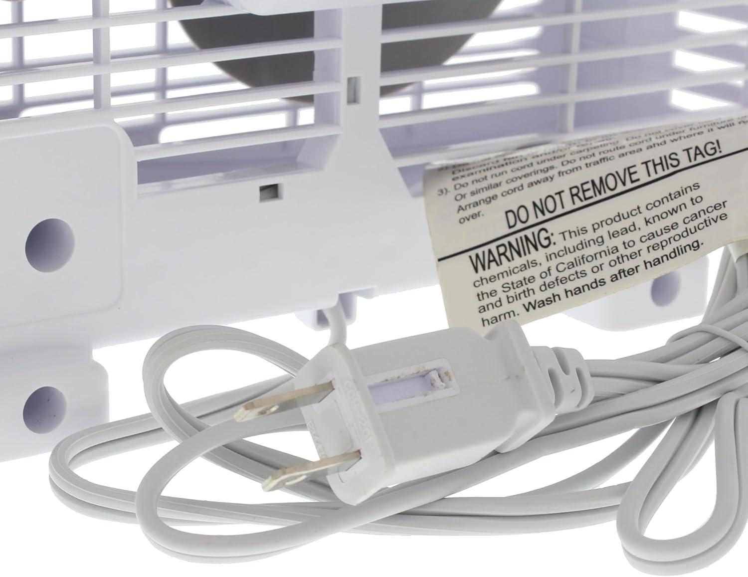 EZ-Chill 9" White Plastic Portable 2-Speed Box Fan
