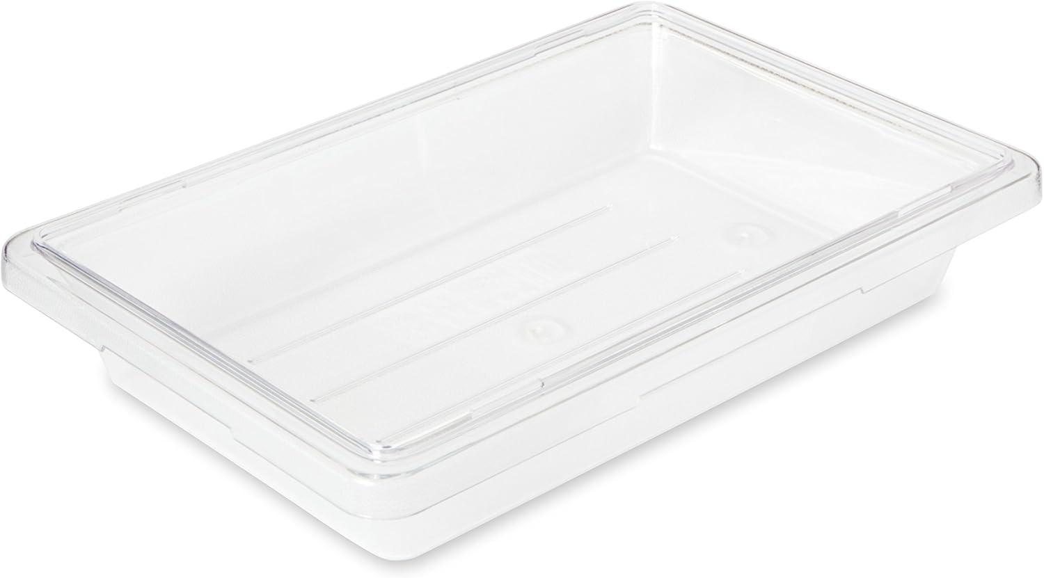 Food/Tote Boxes, 2gal, 18w x 12d x 3 1/2h, Clear