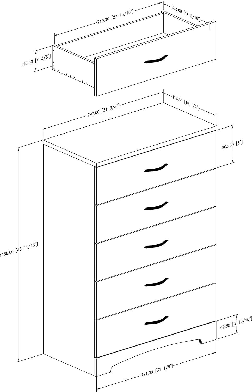 Step One 5 Drawer Chest