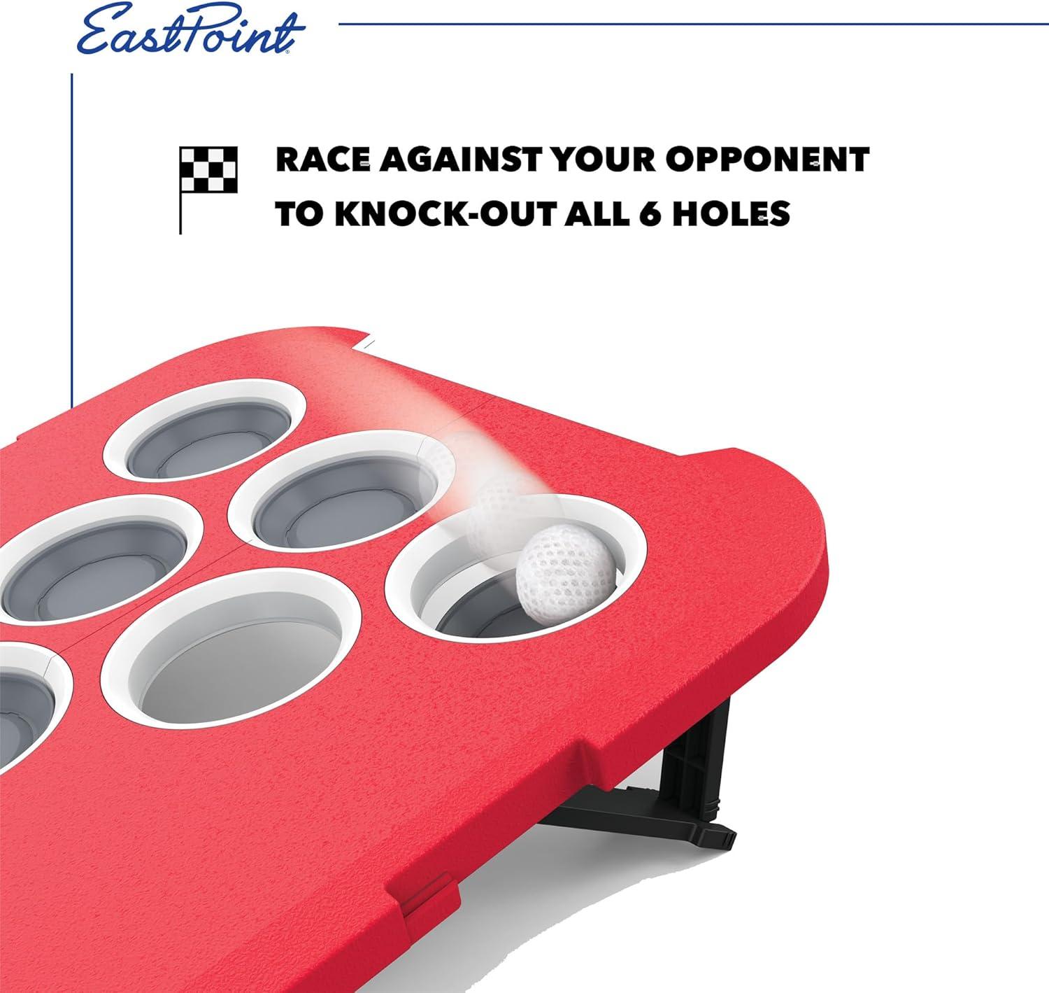 EastPoint Sports Bean Bag Pong Cornhole Game, Includes 2 Bean Bag Pong Targets, 4 Bean Bag Balls, 12 Discs, and Set of Game Rules