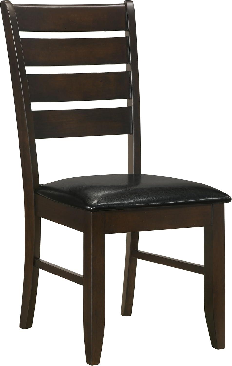 Ladder Back Side Chairs Cappuccino And Black (set Of 2) (Set of 2)