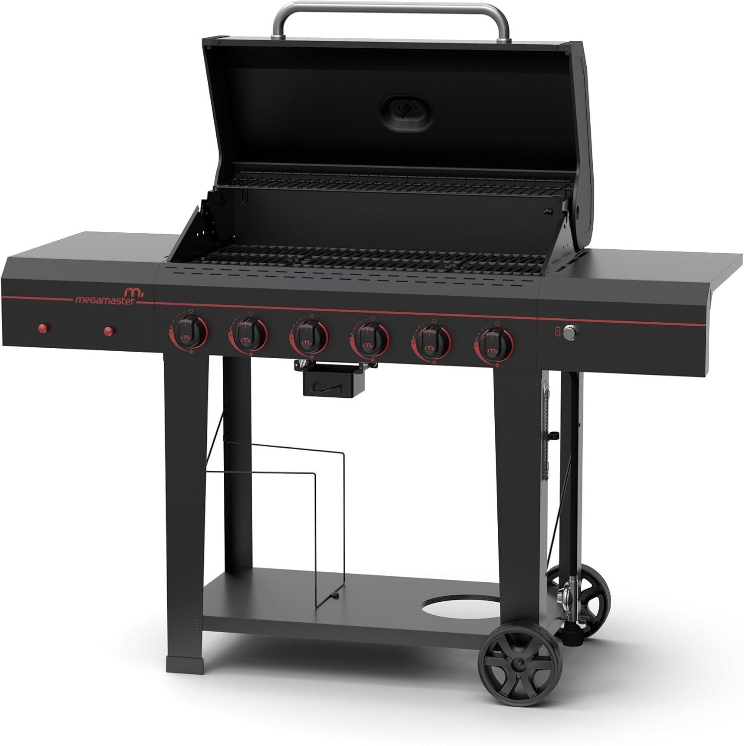 Megamaster 6 - Burner Freestanding Liquid Propane Gas Grill