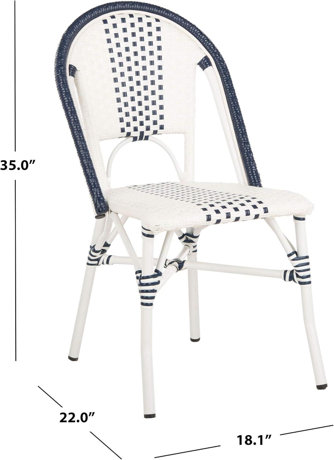 Zoya Chair (Set Of 2) - Indoor/Outdoor - PAT4037 - Blue/White - Safavieh