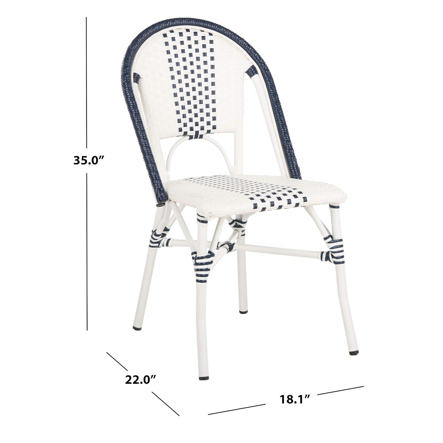 Zoya Chair (Set Of 2) - Indoor/Outdoor - PAT4037 - Blue/White - Safavieh